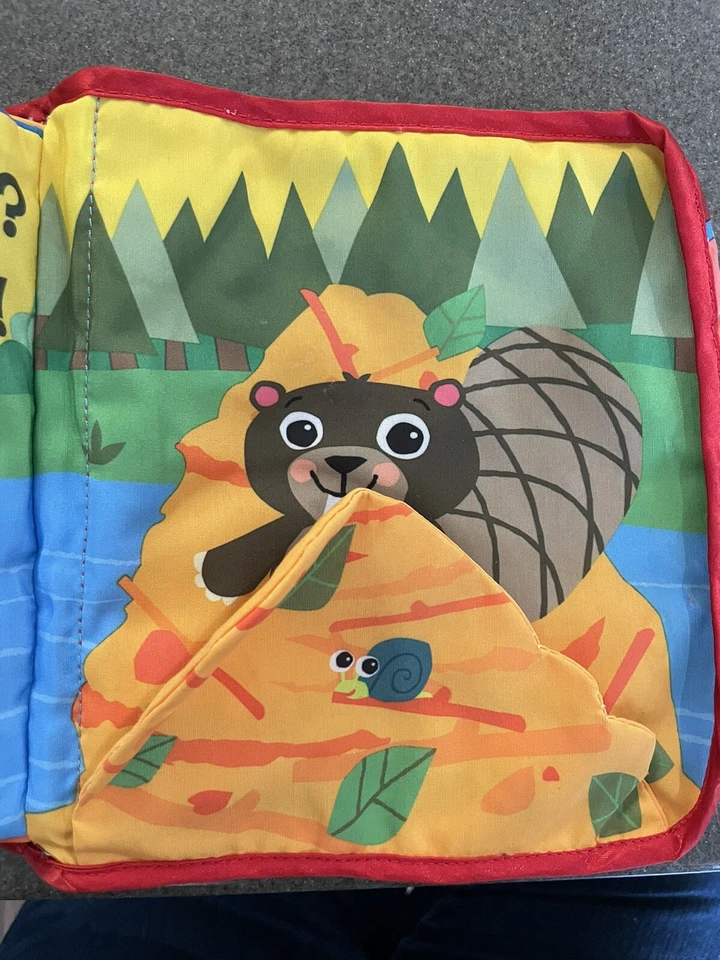 Libro bebé suave. Juguete de peluche Lamaze bebé tela suave libro Peek-A-Boo bosque Foto 3 de 4