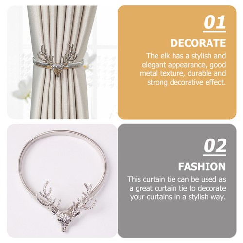  2 Pcs knot curtain tie backs Curtain Drapery Buckle magnetic curtain holder - Picture 5 of 12