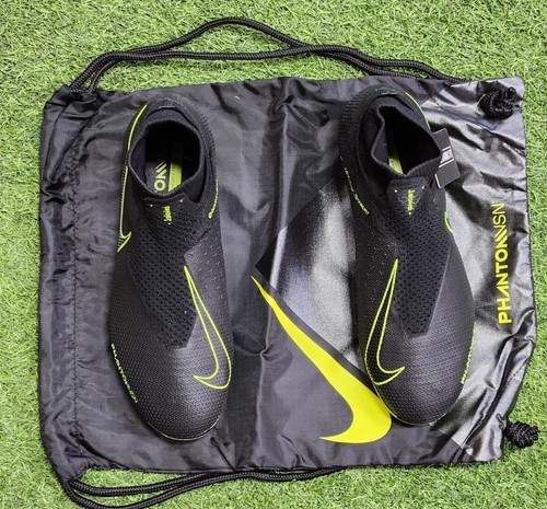 Nike Phantom Vision Elite DF FG Men's Soccer Shoes Black-Volt - Picture 3 of 6