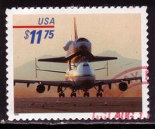 USED 3262 PIGGYBACK SPACE SHUTTLE WITH BACKING PAPER. EXTRA FINE 1. SCV 10