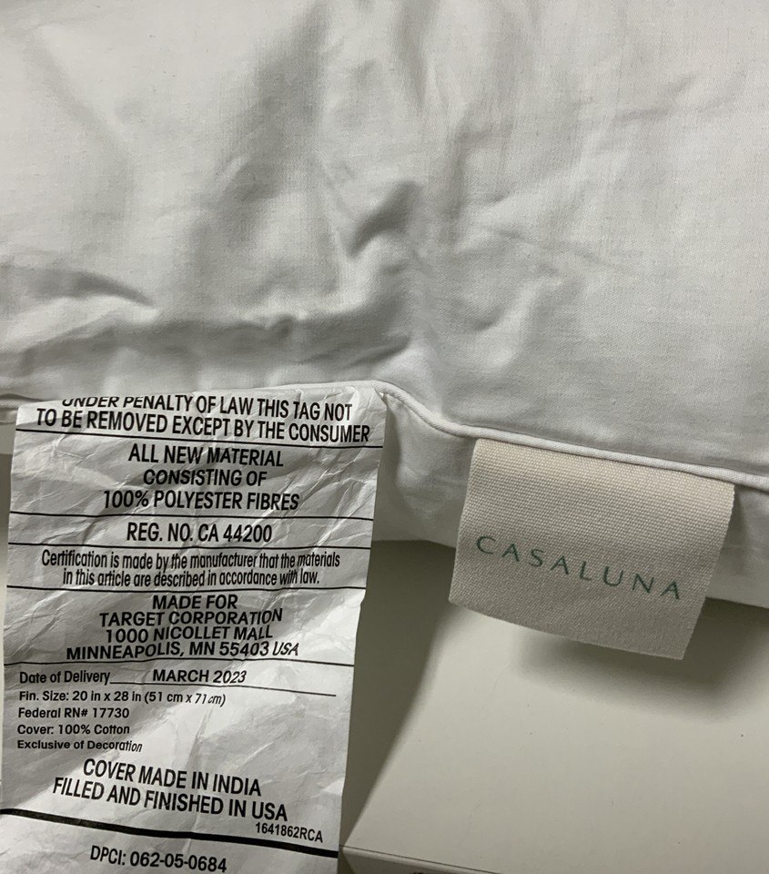 🔰 Casaluna Standard/Queen Machine Washable Medium Down Alternative