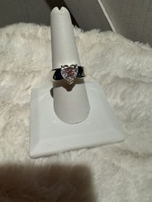 VTG Heart Shaped CZ Ring .925 Size 9