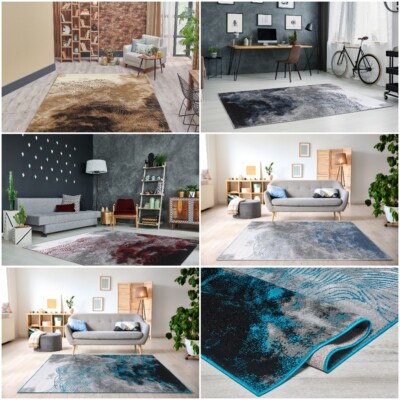 NEU Rio Modern Groß Klein Teppiche Wohnzimmerteppich Matte Vorleger Läufer Schlafzimmer Günstig