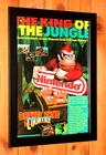 1994 Donkey Kong Country SNES Nintendo Mini Vintage Promo Poster Ad Page Framed
