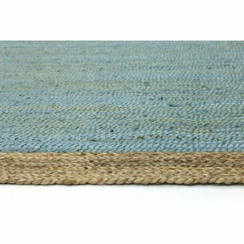 Modern Rug Carpet Floor Jute Mat Carpet Bedroom Braided Area Rug Square Shape - Image 3 of 4