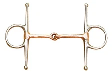 Western or English Saddle Horse Stainless 5" Full Cheek Snaffle Bit Copper Mouth