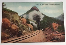 postcard C C Short Line Railroad St Peters Dome Colorado #4