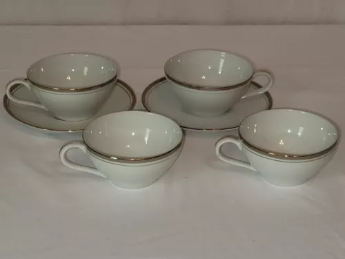 Vintage Royalton China Company Japan Translucent Porcelain 4 Teacups & 2 Saucers