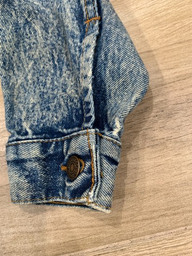 Vintage 80s Levi's Kids Denim Jacket SMALL Blue Button Up Trucker USA Outdoor - Picture 6 of 16