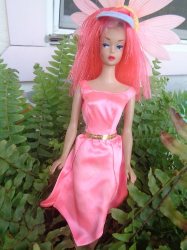 Barbie pink satin dress - Early 1970's 