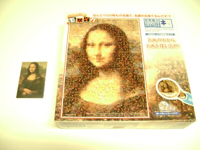 Buffalo Photomosaic Jigsaw Puzzle + Fridge Magnet, MONA LISA, Leonardo de Vinci