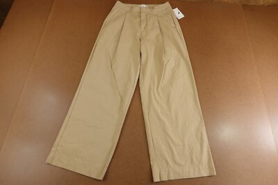 89th & Madison Womens Size 4 Khaki High Rise Pleated Straight Leg Pants NWT