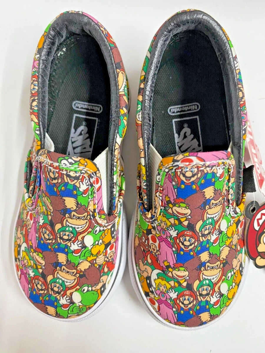 VANS x Nintendo Slip on Super Mario Bro VN000ZCRK5A Infant Size 7T NEW