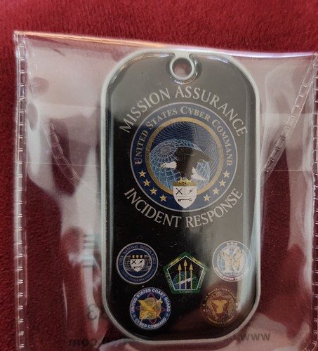 U.S. Cyber Command Military Challenge Coin - 2018 Mission Assurance DogTag Coin - Picture 3 of 3