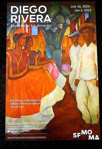 Diego Rivera SFMOMA MUSEUM STRICTLY 2 SIDED PROMO POSTER Frida 