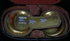 WWI US Army Chief Corps of Engineers Shoulder Epaulets London Mfg, MG Wm. Black