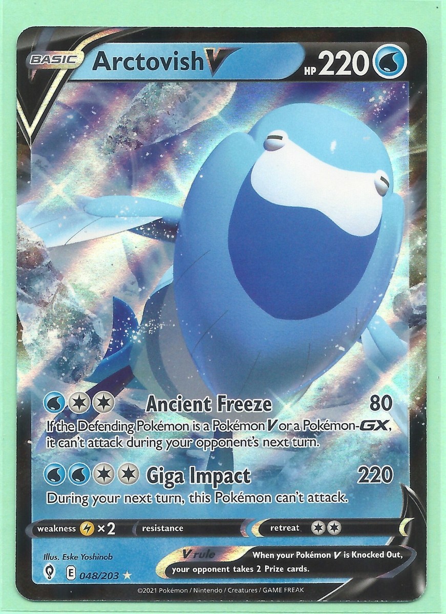 ARCTOVISH V 048/203-EVOLVING SKIES POKEMON CARD-ULTRA RARE-HOLO