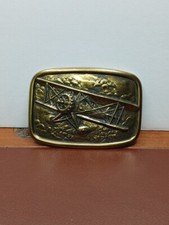Vintage Avon American Airplane Belt Buckle Brass 