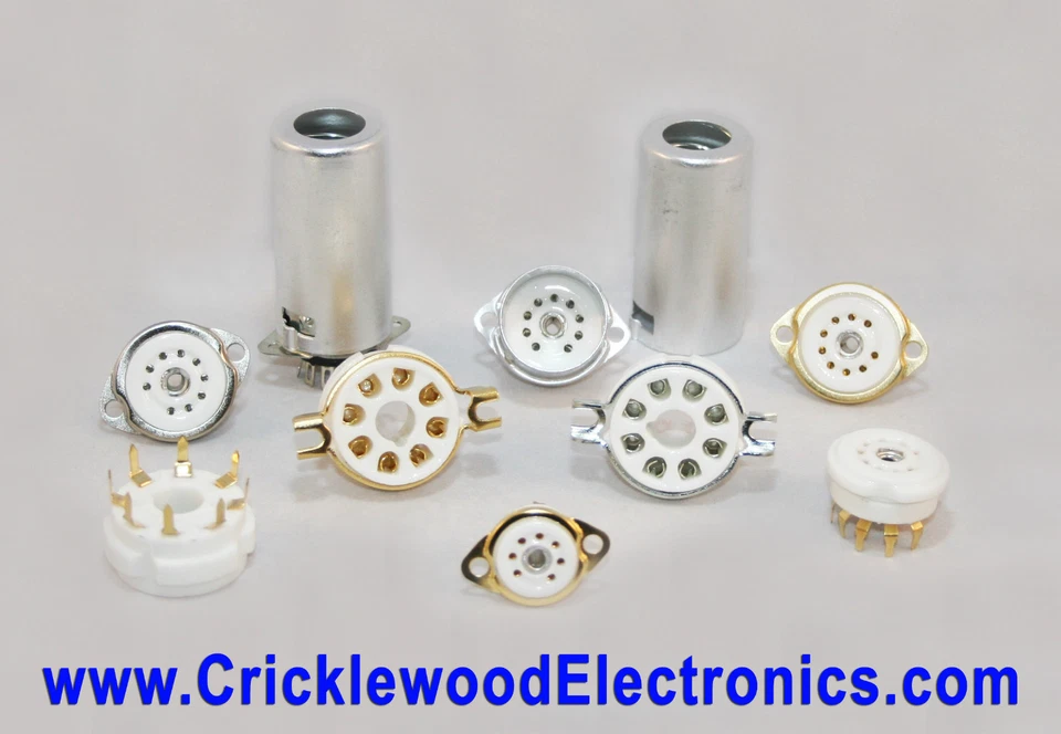 Valve Vacuum Tube Base Socket B9A 9 Pin, Octal 8 Pin, B7G 7 Pin Gold or Nickel