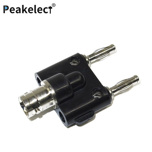 Peakelect BNC Female to Dual 4mm Banana Male Plug Coaxial Adapter Connector - Picture 5 of 9