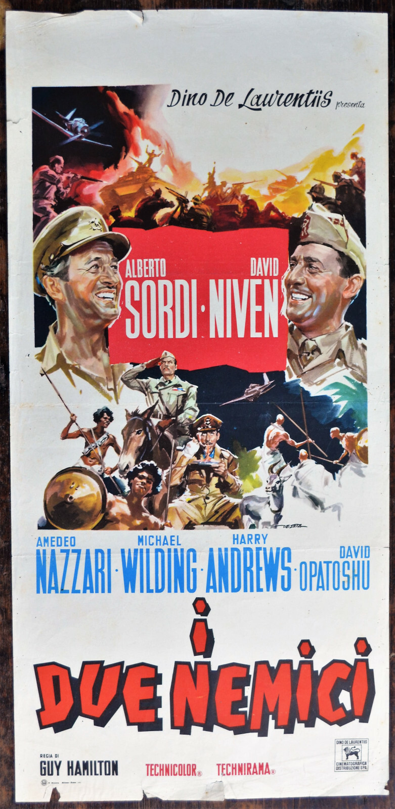 Locandina originale film I due nemici (1961) - Regia di Guy Hamilton