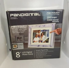 Pandigital 8" LCD Digital Photo Frame 800x600 512MB On/Off Alarm 4:3 PAN8002W02T
