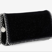 Stella Mccartneyfalabella Glittered Crossbody Bag Black/blue