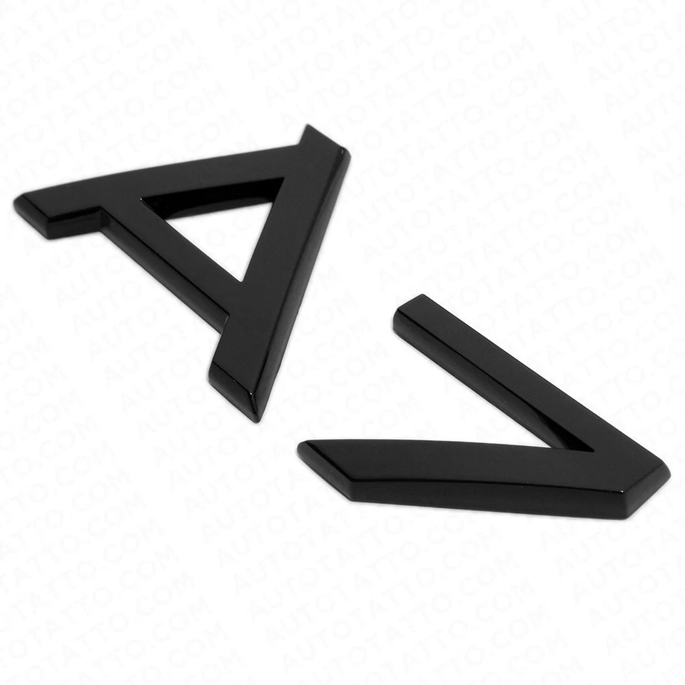 Placa de identificación trasera negra brillante Audi A7 emblema maletero insignia Sport Sline Foto 3 de 4