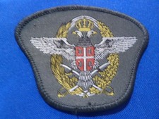 SERBIAN AIR FORCE CLOTH CAP BADGE FOR OFFICER