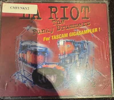 Tascam LA Riot 2 Funky Drummers  Hip Hop Drums Giga Sampler CD Library 2 CDS New