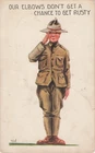 WW1 Military Postcard American Army Soldier Illustrated Artist Wall Signed 1918
