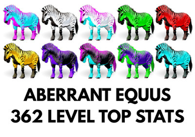 Aberrant Equus 362 LEVEL TOP STATS Clone Ark Survival Ascended Official PVE