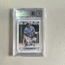 2022 Topps Update Series Bobby Witt Jr. US100 Rookie Autograph BGS 10 Royals