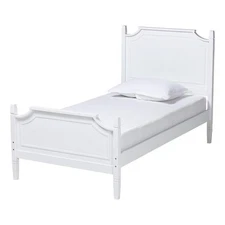Baxton Studio Mariana White Finished Wood Full Size Platform Bed
