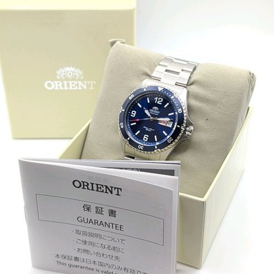 ORIENT AA02 C1 B Watch Automatic Men s Diver s Silver Blue Day Date Y2K 00S Vint