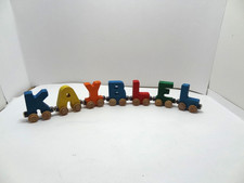 Nametrains Maple Landmark Wood Magnetic Alphabet Train Set INCOMPLET 7 Pcs