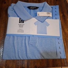 Member's Mark men's stretch Pique Polo Blue L classic smart casual versatile