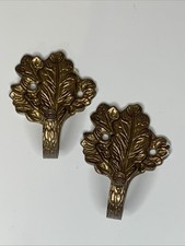 Vintage Laura Ashley Leaf Shape Key Hook Metal 2.5 In Hardware From England