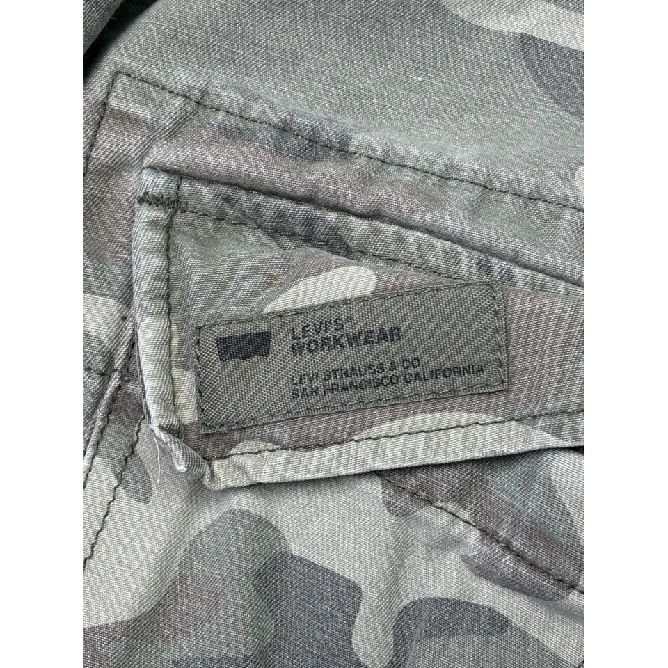 LEVIS WORKWEAR Mens Camo Cargo Shorts W34 Cotton Military Tactical Utility - Image 2 of 4