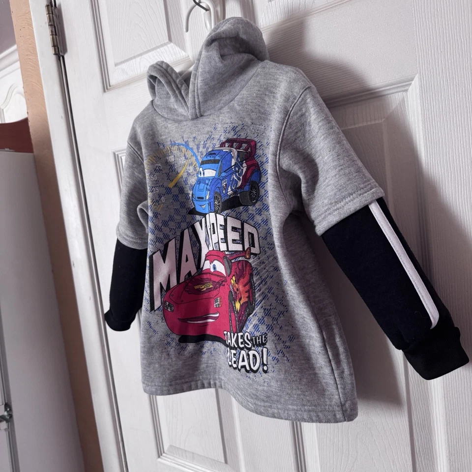 Sudadera con capucha Disney Pixar Cars Lightning McQueen Maxspeed Takes The Lead niños talla 6 Foto 2 de 4