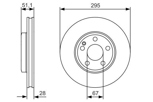 2x BOSCH 0986479A01 Brake Disc Front Fits Infiniti Q30 Mercedes-Benz A-Class CLA - Image 3 of 4