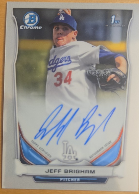 2014 Bowman Draft - Chrome Draft Pick Autographs Jeff Brigham #BCA-JB (AU, RC)