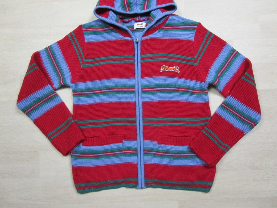 Suéter con Capucha Le Tigre (M) Para Hombres Cremallera Completa Rayas Bloques de Color Tejido Tigre Diseñador Foto 2 de 4