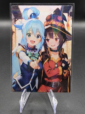 Megumin And Aqua Konosuba Holographic Anime Collectible Trading Card