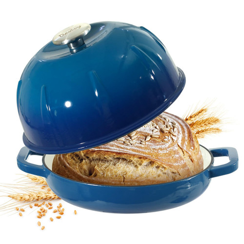 Forno per Pane in Ghisa 10" con Coperchio, Forno Olandese per Cottura Pane a Pasta Acida, Bre... - Foto 1 di 9
