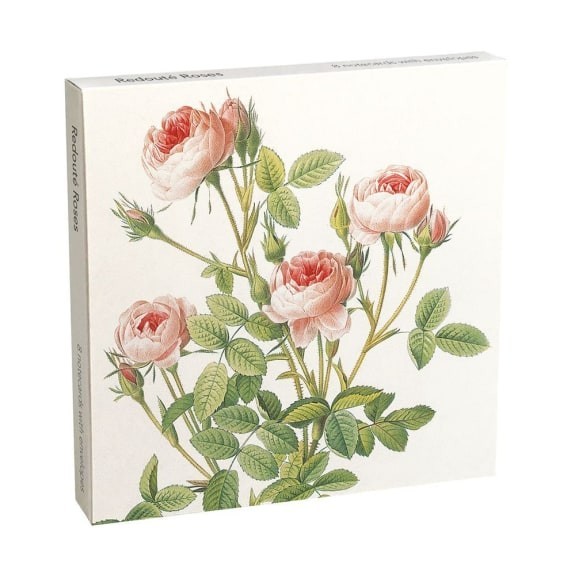 Redoute Roses 8 Square Notecards Wallet