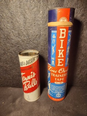 VINTAGE- 1950s Can of Wright & Ditson Tennis Balls/Bike Zinc Oxide Trainers Tape