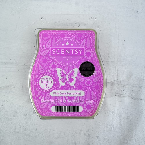 Scentsy Pink Sugarberry Mint Wax Bars 3.2 Fl Oz Warmer New Lot Of 2 Sold Out - Picture 3 of 4