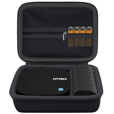 Label Printer Case with DYMO LetraTag 200B Compact Label Maker(Black Case)