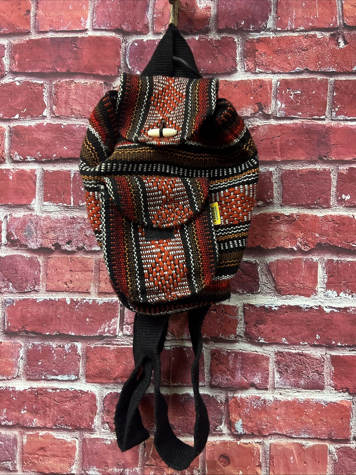 Pinzon Mini Backpack Multicolor Aztec Mexican Dra… - image 1